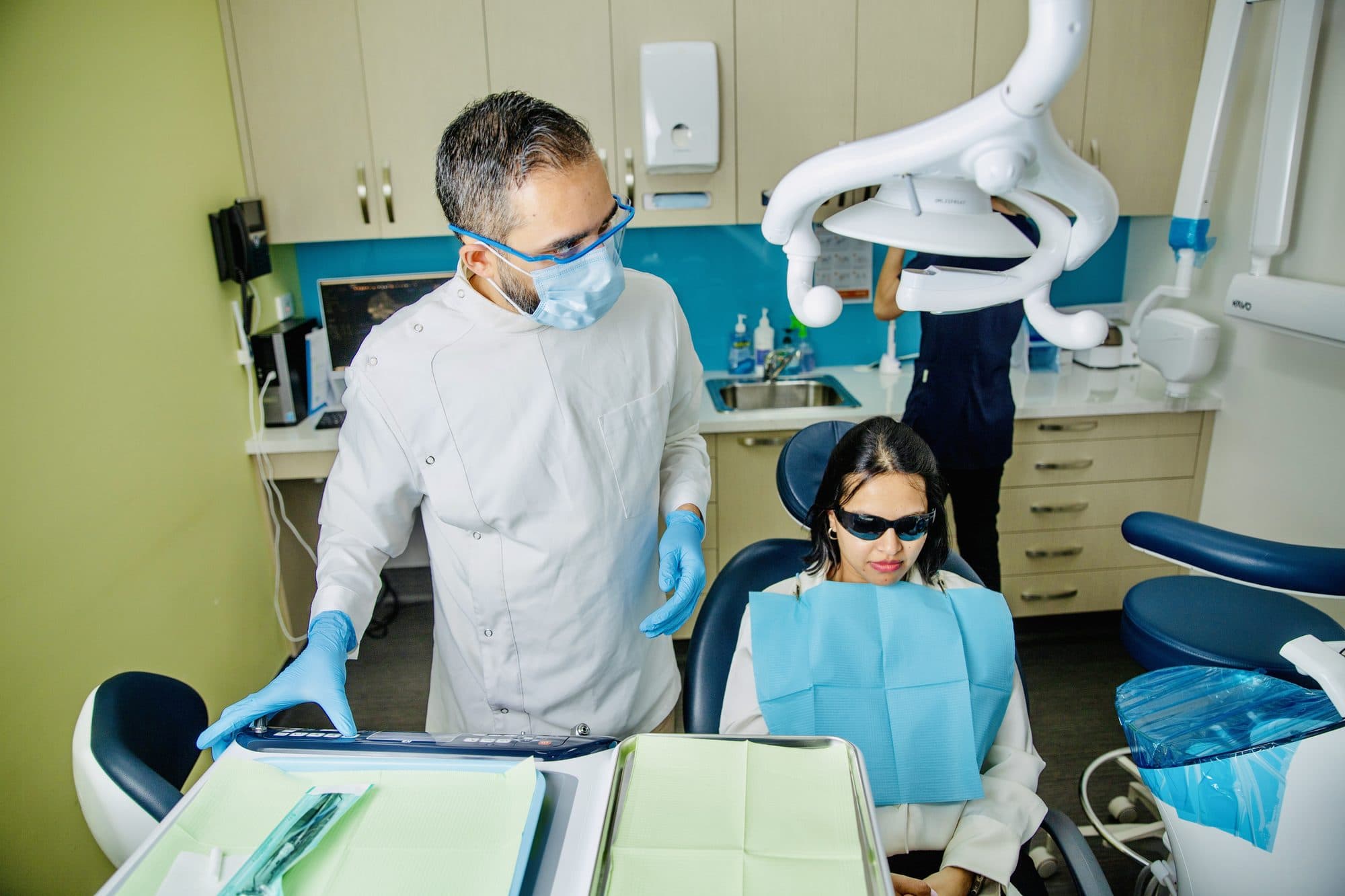A dental consultation for cosmetic dentistry treatment planning.